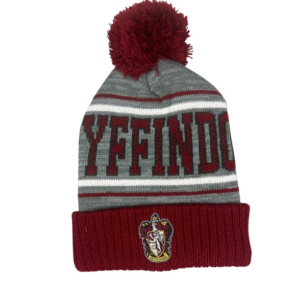 Accessories - Harry Potter Gryffindor Beanie Hat Scarf Set Pom Pom Winter Knit